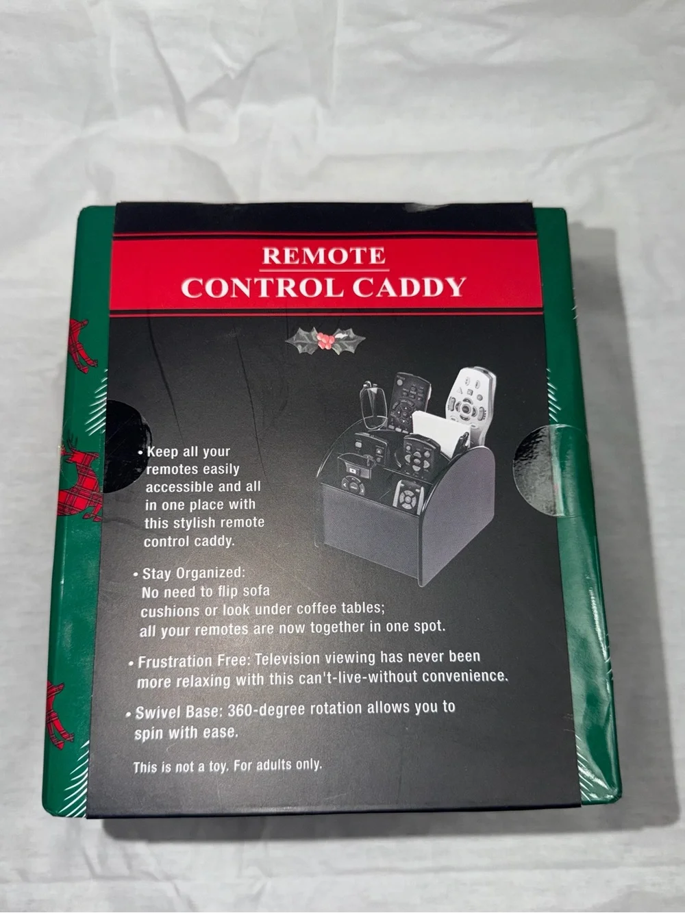The Original Fun Workshop Remote Control Caddy NIB 360° Swivel Organizer